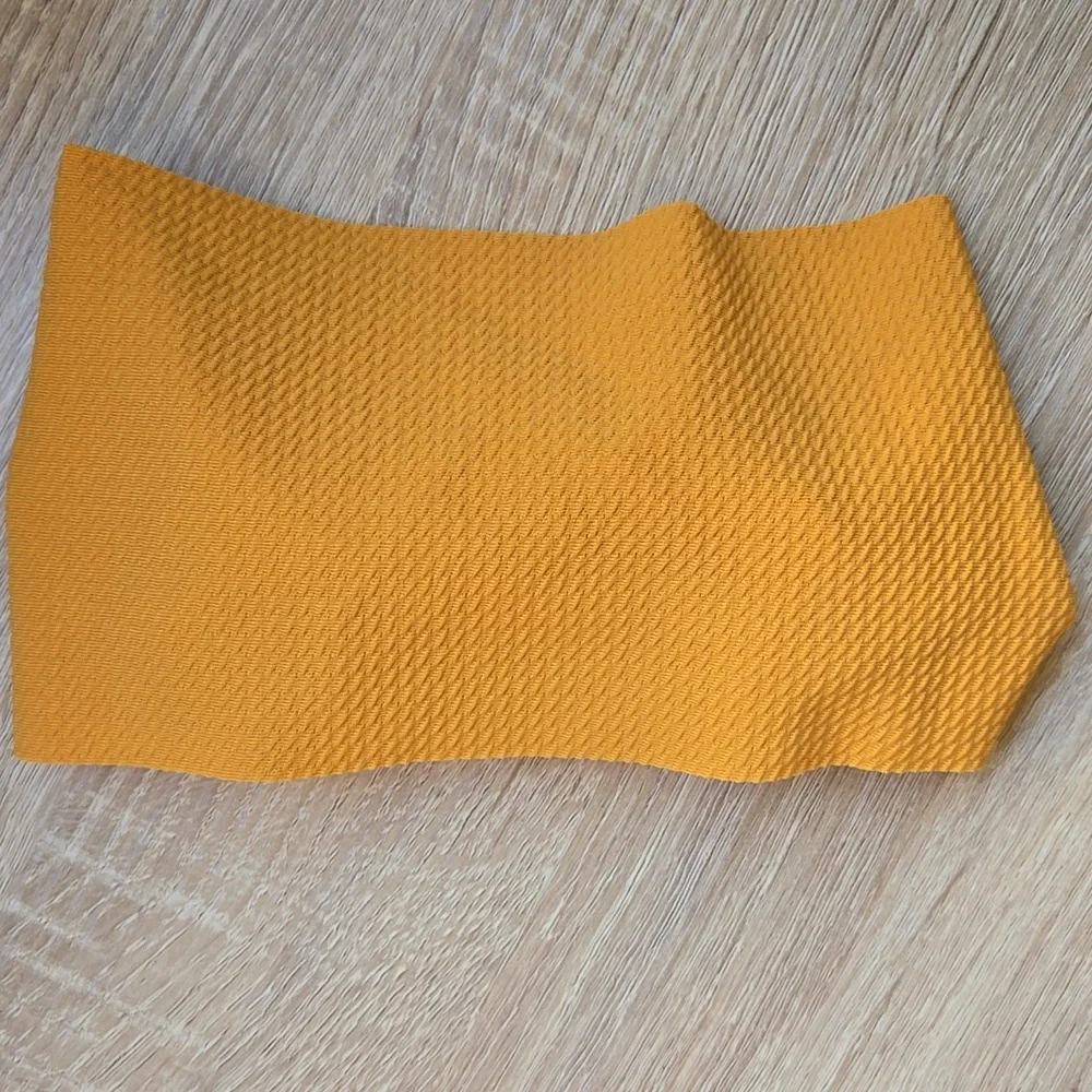 Baby Girl Mustard Yellow Big Bow Waffle Knit Headwrap Oversized Bowknot Headband